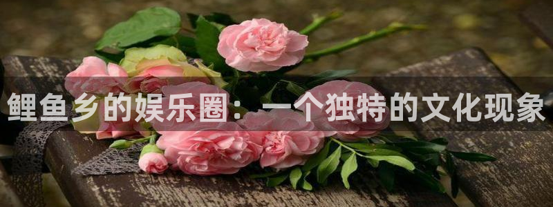 彩客网体育注册：鲤鱼乡的娱乐圈：一个独特的文化现象